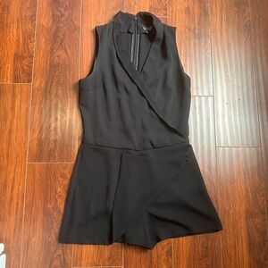 Topshop Black Romper with Zip Detail